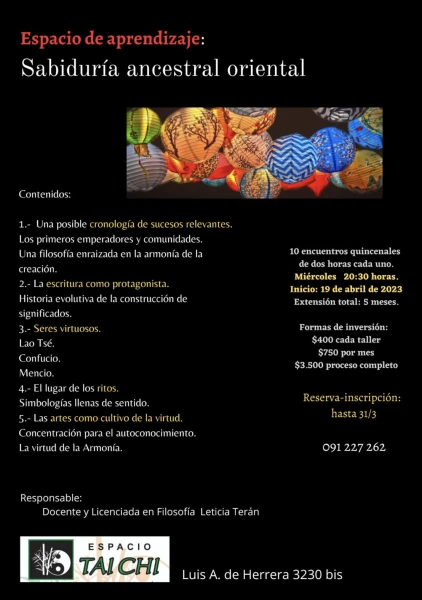 Espacio de aprendizaje - Sabiduría ancestral oriental